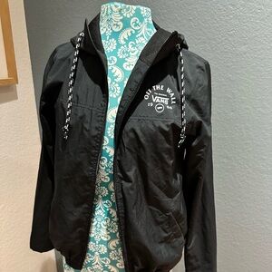 Vans Black Hoodie with White Logo Girls Juniors. Skater